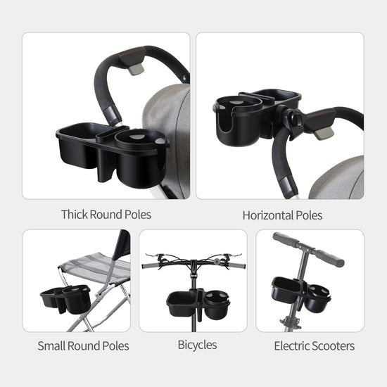 Cup Holder for Strollers with 3-in-1 Design