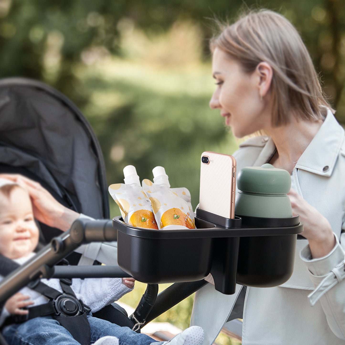 Cup Holder for Strollers with 3-in-1 Design